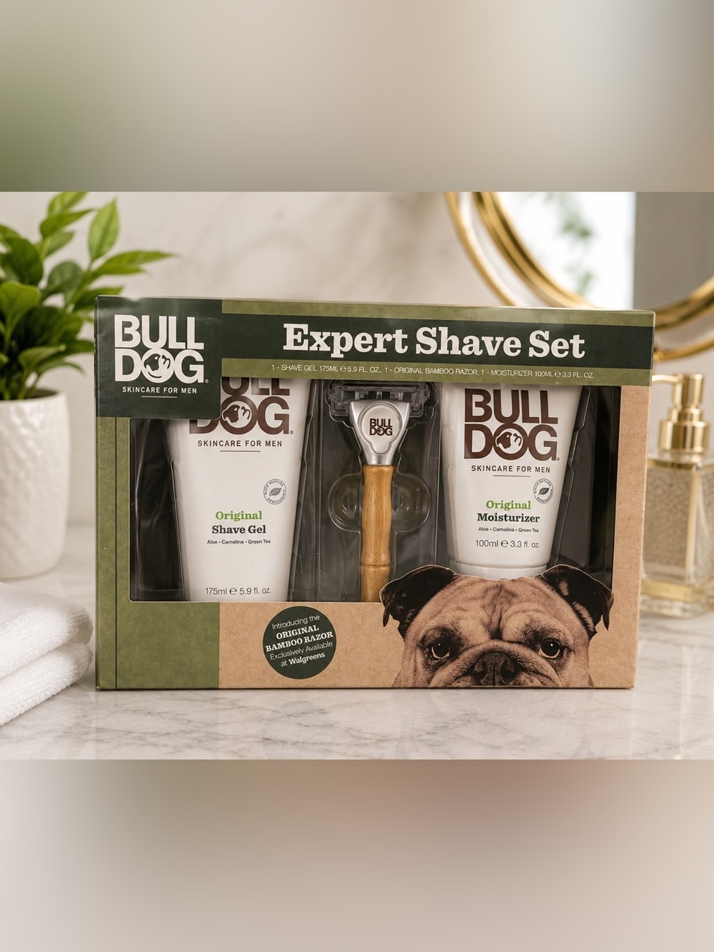 NEW Bulldog Skincare Expert Shave Set Mens Grooming Kit | Bamboo Gift Set